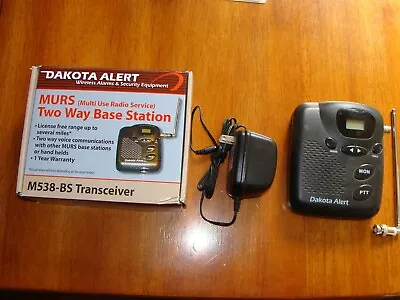 Dakota Alert MURS Base Station W/ Transformer 2 Way M538-BS Tranceiver Radio • $39