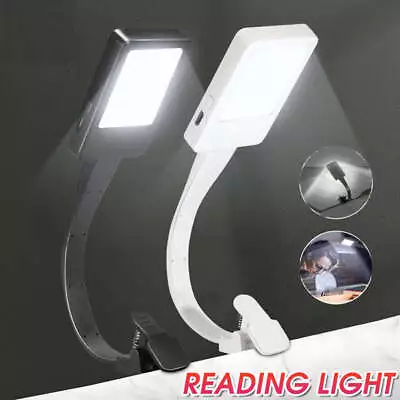 LED Book Reading Light Lamp USB Rechargeable Flexible Clip On Bed Desk Table New • $18.49