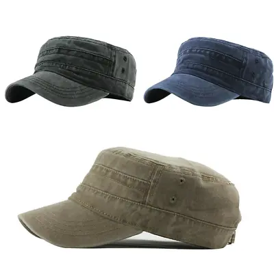 Classic Army Plain Hat Cadet COMBAT FIELD MILITARY CAP STYLE PATROL Baseball New • £7.51