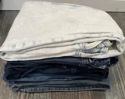 Lot Of 6 Pairs Jeans Size 26 Multi Color Skinny Straight Bootcut Various Brands • $40