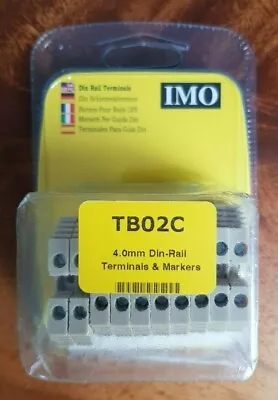 £3.99 • Buy IMO TB02C 4mm DIN RAIL TERMINALS & MARKERS