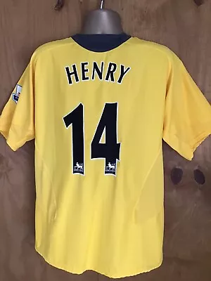 £89.95 • Buy Arsenal 2005/06 Official #14 HENRY SIZE LARGE MENS NIKE Away Football Shirt  VGC
