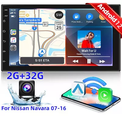 7  Car GPS Head Unit Wireless Carplay Stereo Nav For Nissan Navara D40 2007-2016 • $169