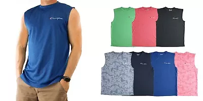 Champion Men's Muscle T-Shirt Sleeveless Double Dry Moisture Wicking Sports Tee • $14.99