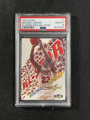 1997-98 Michael Jordan Ultra #1 Ultrabilities All-Star PSA 10 GEM MT BULLS HOF • $824.99