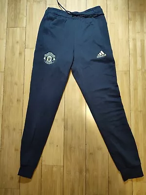 ADIDAS Pants Football Soccer Manchester United Men Sz Small MUFC REAL CNY SW PNT • $32.99