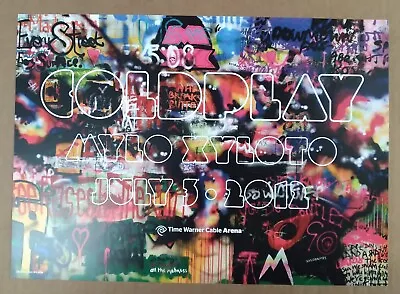 COLDPLAY 2012 Concert Poster / Time Warner Cable Arena / 12.25  X 17.25  / RARE! • £43.43
