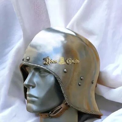 Medieval Open German Sallet Helmet Reenactment Best Costume Item • $58.85