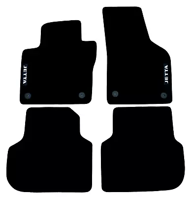 Car Floor Mats Velour For VW Jetta Waterproof Black Carpet Rugs Auto Liners New • $48.84