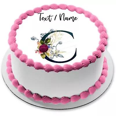 Letter Monogram C Cake Topper Party Decoration Personalized Name Edible Gift • $8.99