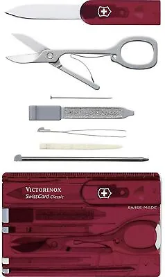 Victorinox Swiss Army Swiss Card Translucent Ruby 0.7100.T • $28.50