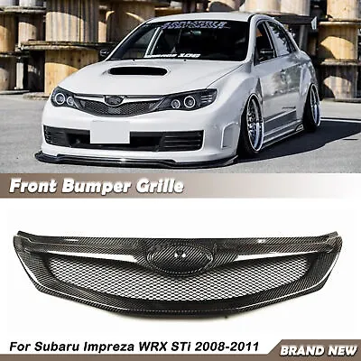 Carbon Fiber Front Bumper Grill Grille Cover For 2008-2011 Subaru Impreza WRX HA • $170.29