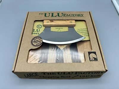 The Ulu Factory 8  Chopping Bowl & 6  Knife - Blade Handle ~ BRAND NEW IN BOX ~ • $16.99