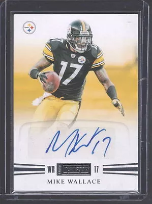 2012 Panini Playbook Mike Wallace Steelers Auto Card Serial #ed 12/48 • $29.99