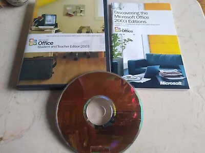 Microsoft Office Student And Teacher Edition 2003 Complete:casemanualdisckey • $11.81