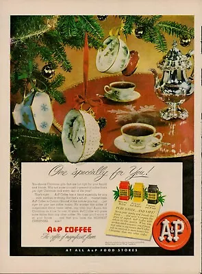 1951 Supermarket Grocery Store A P 50s Vintage Print Ad A&P  Coffee Eight OClock • $9.93