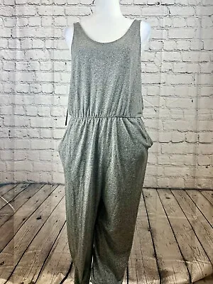 Divided By H&M One-Piece Jumpsuit Women's M Gray Polyester Scoop Neck Sleeveless • $12.79