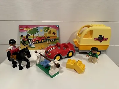 Lego 10807 Duplo Horse Trailer Car Equestrian Blocks Complete NO BOX EUC • $19.99