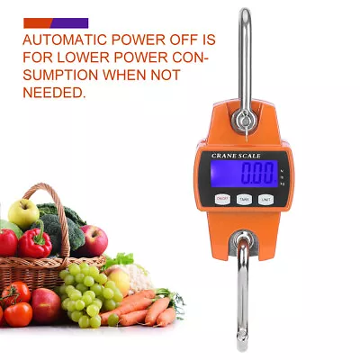 300KG Industrial Crane Scale LCD Digital Electronic Hook Hanging Weight AOS • $45.69