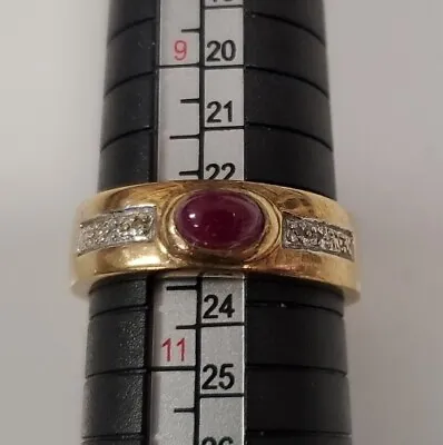 Unisex Fashion Ring 8kt Yellow Gold Carnelian Stone • $120