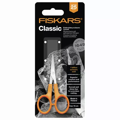 Fiskars Embroidery/Classic Curved Scissors 10cm/4in • £15.66