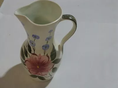Vintage E.RADFORD England Pottery Hand Painted Pitcher Floral Design 9.5  #PO140 • £15.02