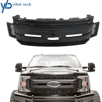 For 17-19 Ford F250 F350 Super Duty Front Upper Bumper Grill Grille Matte Black • $203.83