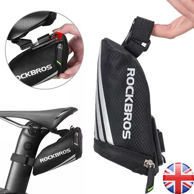 ROCKBROS Bicycle Saddle Bag Waterproof Road Bike MTB Cycling Rear Seat Tail Pack • £10.29