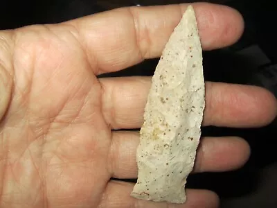 Well Used 3 7/16  Authentic Missouri Rice Side Notched Coa Artifact Arrowhead • $40