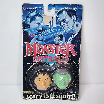 Vintage 1989 Monster Spitballs MOC Dracula And Frankenstein Entertech • $30