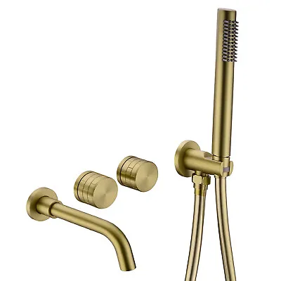 £134.40 • Buy Bathroom Brass Bathtub Mixer Taps Bath Filler Spout Handheld Shower Faucet Kit