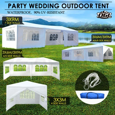 $94.95 • Buy OGL Gazebo Party Wedding Shade Marquee Canopy Event Tent Outdoor Camping White