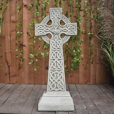 Amazingly Detailed Large Celtic Cross Garden Ornament • £177.99