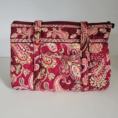 Vera Bradley Purse Bag Piccadilly Plum Paisley Retired Pattern 13  Wide 9  Tall • $18.99