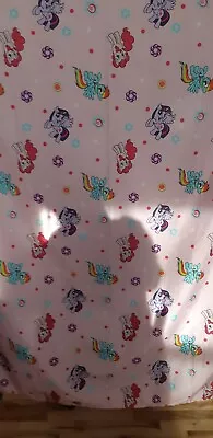 2013 MY LITTLE PONY Crib Toddler Bed Flat Sheet Rainbows Pink Purple Horses Pony • $22.16