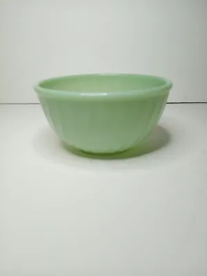 Vintage Fire King Jadeite Green Swirl Pattern 7  Mixing/Nesting Bowl - NICE! • $30