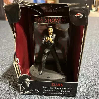 ELVIS PRESLEY Illuminated Musical CHRISTMAS ORNAMENT NEW IN BOX - WORKS & TESTED • $14.95