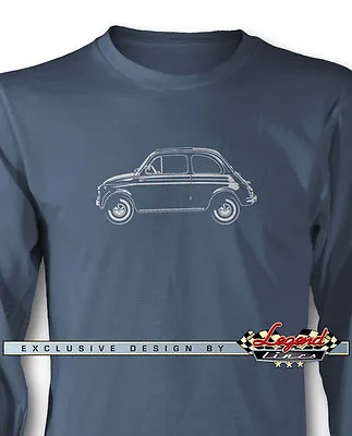 $26.90 • Buy Fiat 500 1957 - 1975 Long Sleeves T-Shirt - Multiple Colors & Sizes  Italian Car