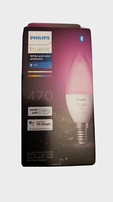 $59 • Buy Philips 5.3W Hue White/Color Dimmable Globe LED Light Bulb E14 Bluetooth Control