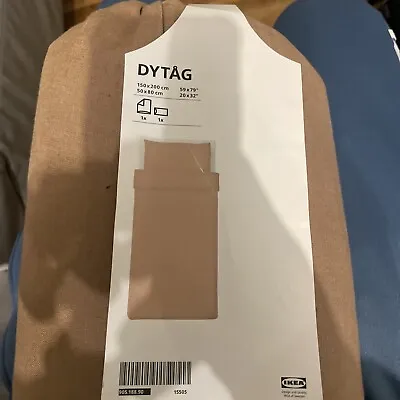 IKEA DYTÅG DUVET COVER & 2 PILLOWCASES 100% LINEN Single 150*200 Cm • £40