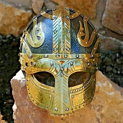 Medieval New Viking Helmet Vendel Sca Larp Helmet Replica Sca Larp Costume • $119