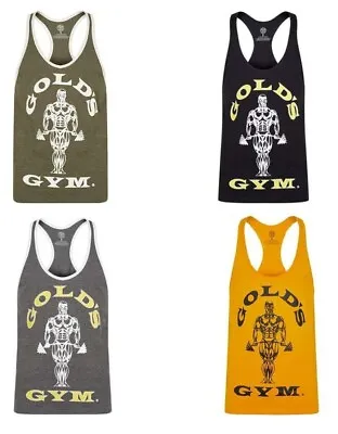 £12.95 • Buy GOLD`S GYM Iconic Mens Muscle Joe Sleeveless Workout Training Tank Stringer Vest