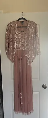 NWT Candalite Pink Lace Sequined Mother Of The Bride Dress W/Jacket • $21