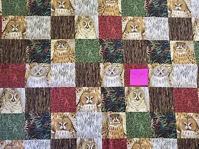 72 ×44   Wise Old Owls  For Exclusively Quilters 2006 Classic Cottons • $14