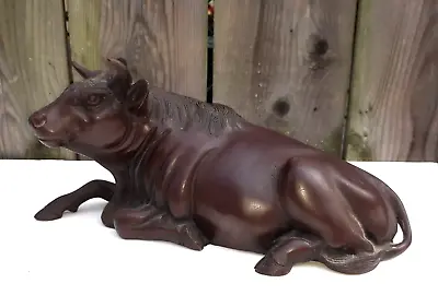 Antique Japanese Bronze Bull Sculpture Signed Meiji Period • $595