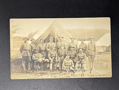 RPPC Civil War Named Soldiers Military Camp Postcard Undivided Back Unposted • $8.99