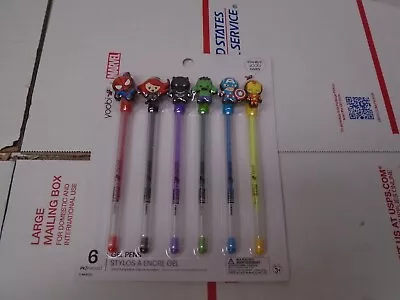 Marvel Yoobi 6 Pack Gel Pens Interchangeable Charms Included New Fast Shipping • $13.48