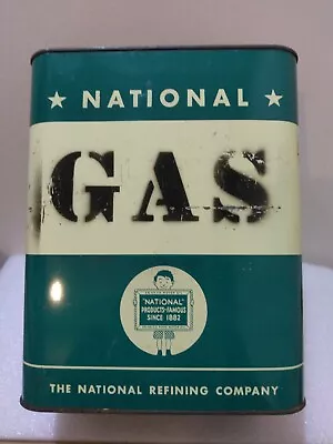 Vintage National Refining Company EN-AR-CO  2 Gallon Gas Can Stars-Nice Graphics • $125