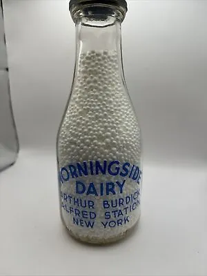 Milk Bottle Morningside Dairy Arthur Burdick Alfred Station NY ALLEGANY CO • $45