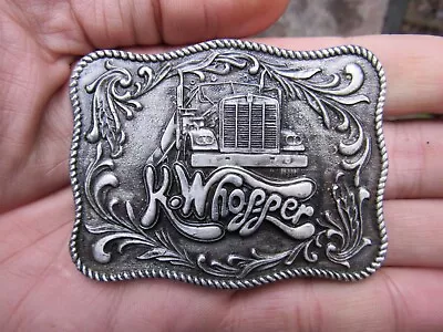 Vtg K-WHOPPER Belt Buckle 1977 Kenworth RIG Truck SEMI Tonkin W900 RARE VG+ • $34.99